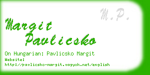 margit pavlicsko business card